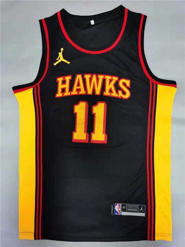 Men Atlanta Hawks #11 Young Black 2021 Game NBA Jersey->toronto raptors->NBA Jersey